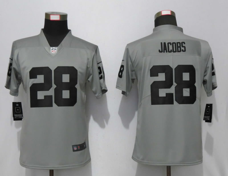 Women Nike Oakland Raiders 28 Jacobs Vapor Untouchable Nike Silver Inverted Limited Jersey,We sell and wholesale Women Nike Oakland Raiders 28 Jacobs Vapor Untouchable Nike Silver Inverted Limited Jersey on line form chian!